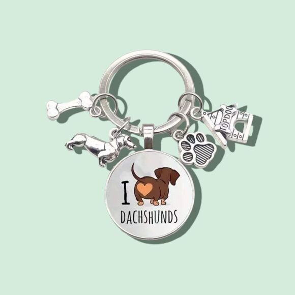 Dachshund Delight Keychain - Adorable Doxie Gift for Pet Lovers - Picture 3 of 5